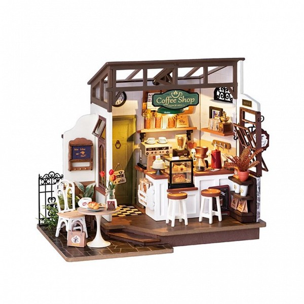 3D Puzzle DIY Miniature House Kit Rolife No.17 Cafe DG162